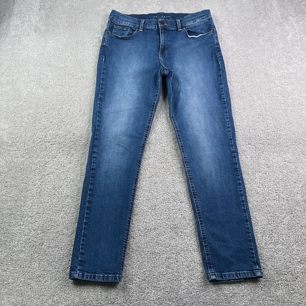 Mott and Bow Jeans Women 28x28 Blue Boyfriend Mid Rise Stretch Denim Casual